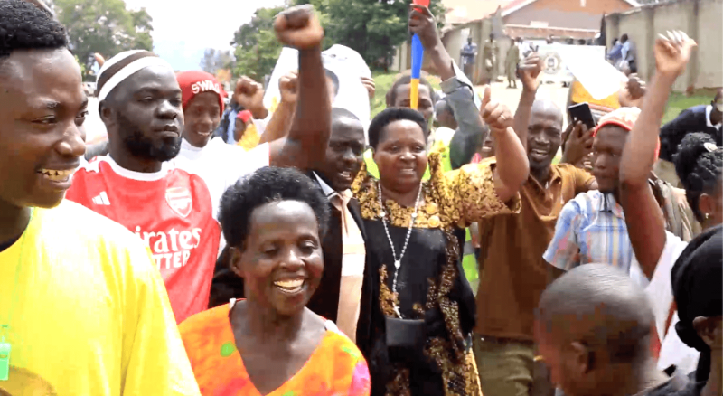 Cissy Namujju urged Lwengo residents to avoid violence during the election season.