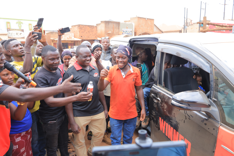 With Uganda Shillings 2,000 you win a Brand Toyota Noah, Jubilation in Kassanda