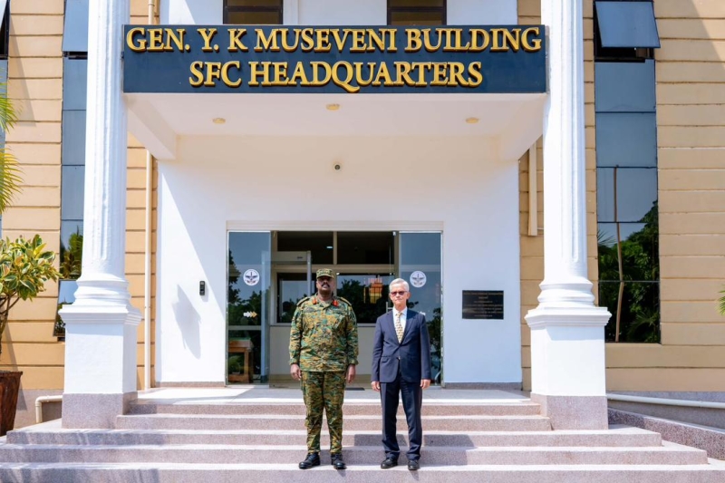 Gen Kainerugaba, German Ambassador Discuss Bilateral Relations