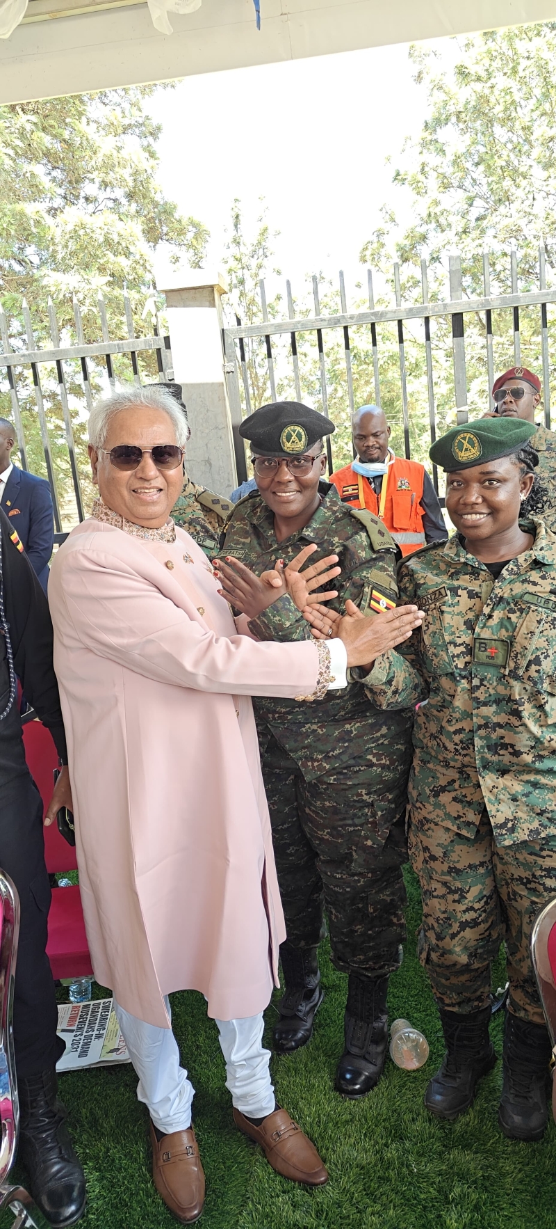 Prof.  Madhu  Congratulates President Museveni