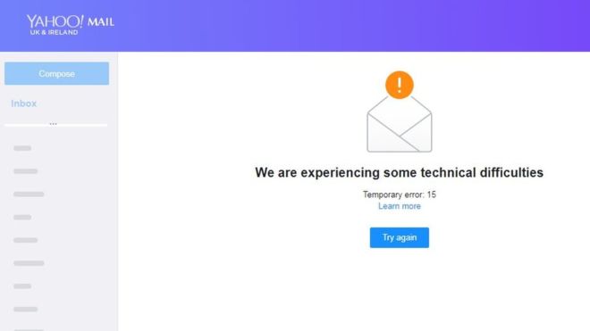 Yahoo email fault hits BT, Sky and TalkTalk customers