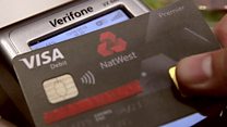 Testing the debit card with a fingerprint sensor